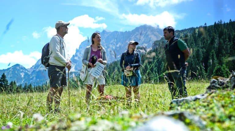Dr. Thomas Grupp und Wolfgang Sappl erzählen von ihrer Rinderherde.