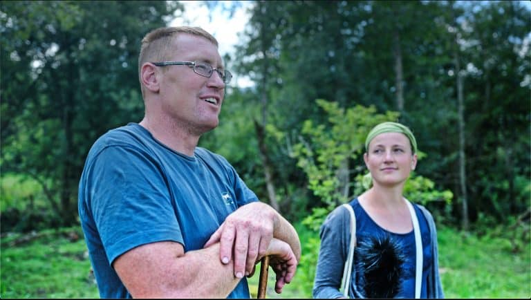 Matthias Brauchle und Anja auf Wasserbüffel-Safari.