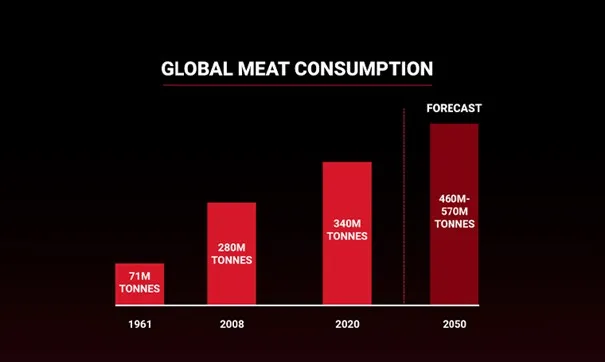 Globaler Fleischkonsum seit 1961